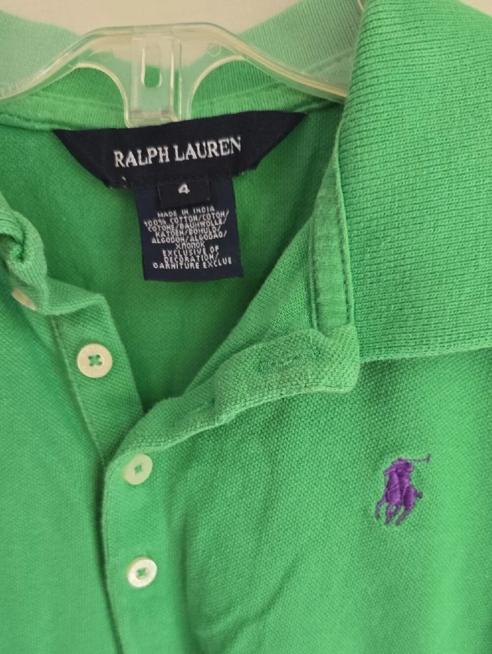 Ralph Lauren Green Polo Dress with Purple Pony